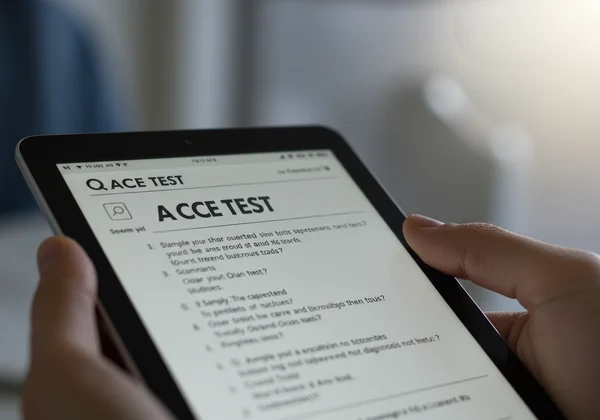 Digital representation of the ACE test as a screening tool