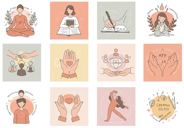 Visual collage representing various self-healing practices