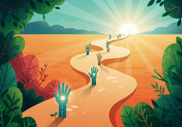 Symbolic path towards healing, resilience, and growth with support