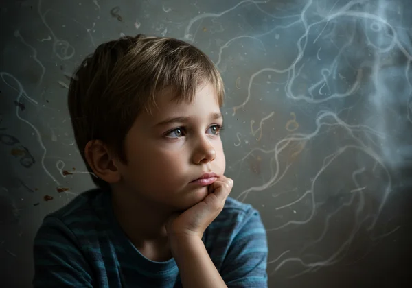 Child with mixed emotions during parental divorce