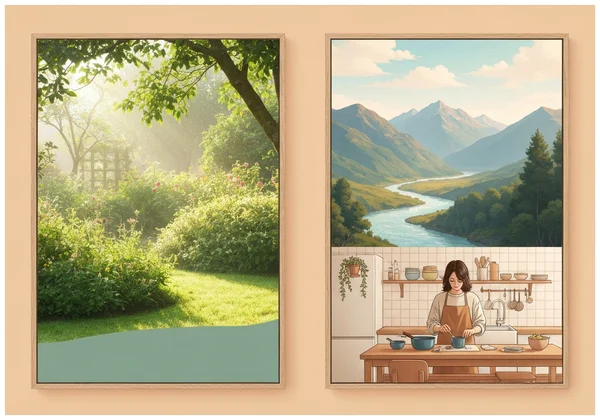 Montage of mindfulness, yoga, and art for healing