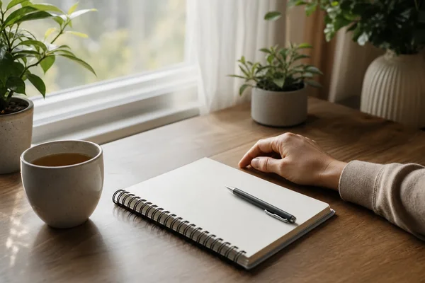 Grounding notes on a desk